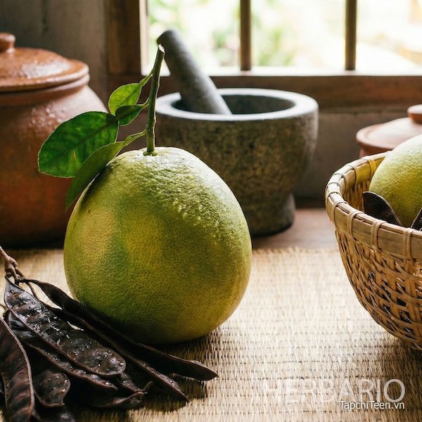 vỏ bưởi và bồ kết vo buoi va bo ket