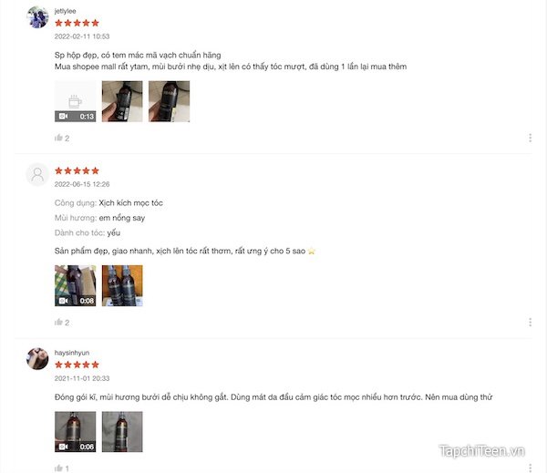 danh gia nuoc duong toc herbario tren shopee