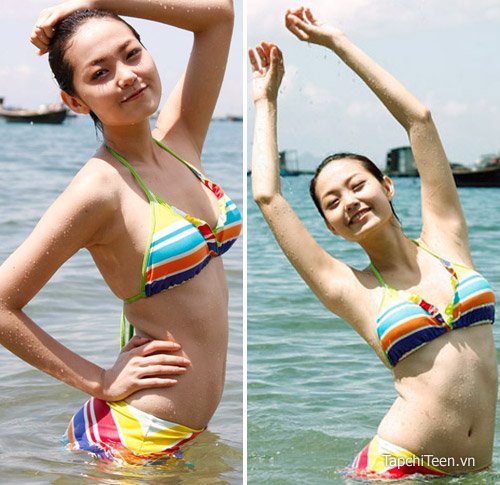 Hình ảnh Minh Hằng Bikini bải biển