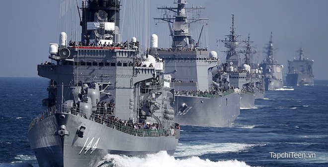 Hình ảnh tàu hải quân Nhật trên Biển Đông